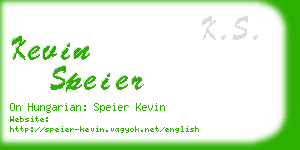 kevin speier business card